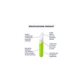 Vibromasseur vert USB Ultra Power Bullet 7 Satisfyer 